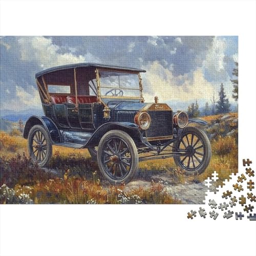 Limousine im Alten Stil Puzzles 1000 Teile Schwer Puzzle Spielzeug Lernspiel Impossible Herausforderung Spielzeug Für Erwachsene Und Kinder Ab 12 Jahren 1000pcs (75x50cm) von CRKATXU
