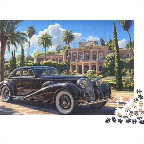 Limousine im Alten Stil Puzzles 1000 Teile Schwer Puzzle Spielzeug Lernspiel Impossible Wildlife Herausforderung Spielzeug Für Erwachsene Und Kinder Ab 12 Jahren 1000pcs (75x50cm) von CRKATXU