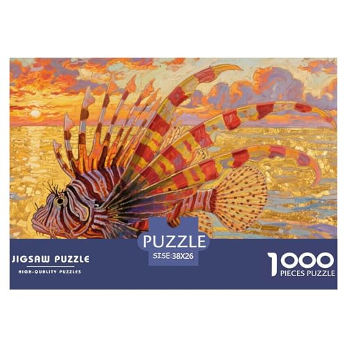 LöwenFish Puzzle 1000 Teile Schwer Puzzle Spielzeug Lernspiel Impossible Herausforderung Spielzeug Für Erwachsene Und Kinder Ab 14 Jahren 38x26cm/1000pcs von CRKATXU