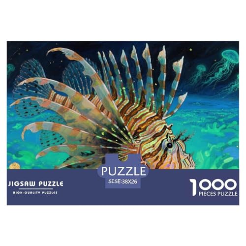 LöwenFish Puzzles 1000 Teile Schwer Puzzle Spielzeug Lernspiel Impossible Herausforderung Spielzeug Für Erwachsene Kinder 38x26cm/1000pcs von CRKATXU