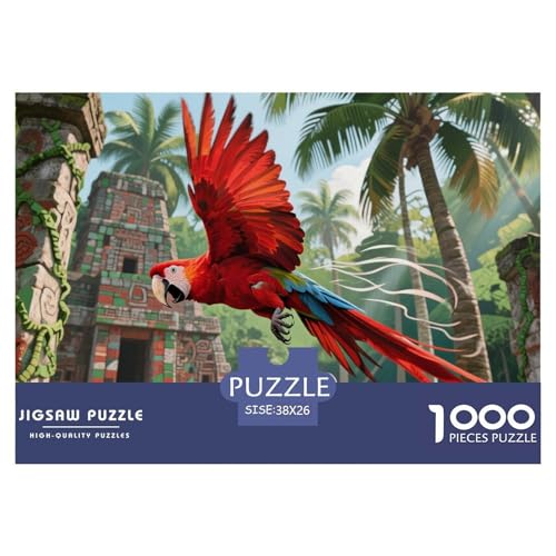 Macaw Puzzle 1000 Teile Schwer Puzzle Spielzeug Lernspiel Impossible Herausforderung Spielzeug Für Erwachsene Und Kinder Ab 12 Jahren 38x26cm/1000pcs von CRKATXU
