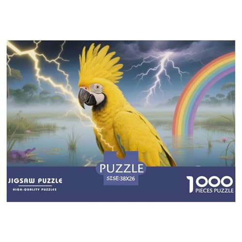 Macaw Puzzles 1000 Teile Schwer Puzzle Spielzeug Lernspiel Impossible Herausforderung Spielzeug Für Erwachsene Und Kinder Ab 14 Jahren 38x26cm/1000pcs von CRKATXU