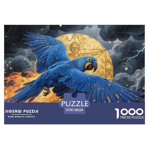 Macaw Puzzles 1000 Teile Schwer Puzzle Spielzeug Pädagogisches Spiel Impossible Herausforderungsspielzeug Für Erwachsene Und Kinder Ab 14 Jahren 38x26cm/1000pcs von CRKATXU