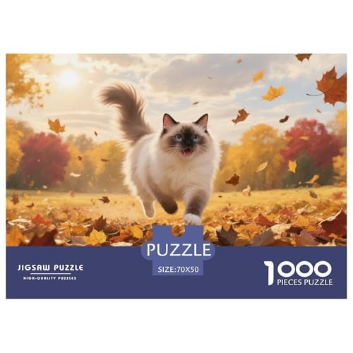Maine Coon Puzzles 1000 Teile Schwer Puzzle Spielzeug Lernspiel Impossible Herausforderungsspielzeug Für Erwachsene Und Kinder Ab 12 Jahren 70x50cm/1000pcs von CRKATXU