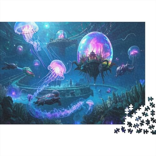 Meeresorganismen und Atlantis 1000 Teile Für Erwachsene Ab 14 Jahren Massive Stone Temple Jellyfish Dark Style Cute Style Bioluminescence Dots The Meeresorganismen und Atlantis 1000 Teile Für Erwachsene Ab 14 Jahren Massive Stone Temple Jellyfish Dark Style Cute Style Bioluminescence Dots The von CRKATXU