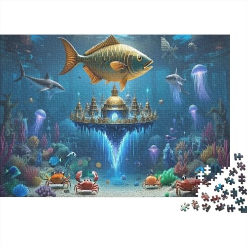 Meeresorganismen und Atlantis 1000 Teile Für Erwachsene Und Kinder Ab 14 Jahren Massive Stone Temple Jellyfish Dark Style Cute Style Bioluminescen Meeresorganismen und Atlantis 1000 Teile Für Erwachsene Und Kinder Ab 14 Jahren Massive Stone Temple Jellyfish Dark Style Cute Style Bioluminescen von CRKATXU
