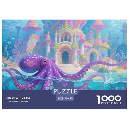 Octopus Puzzle 1000 Teile Schwer Puzzle Spielzeug Lernspiel Impossible Herausforderungsspielzeug Für Erwachsene Kinder 70x50cm/1000pcs von CRKATXU