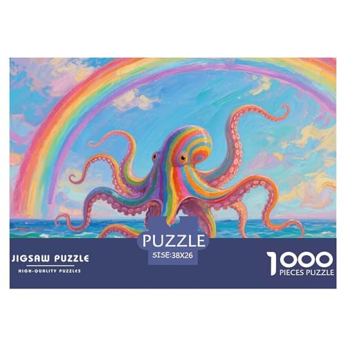Octopus Puzzle 1000-teilige Schwer Puzzle Spielzeug Lernspiel Impossible Herausforderung Spielzeug Für Erwachsene Und Kinder Ab 14 Jahren 38x26cm/1000pcs von CRKATXU