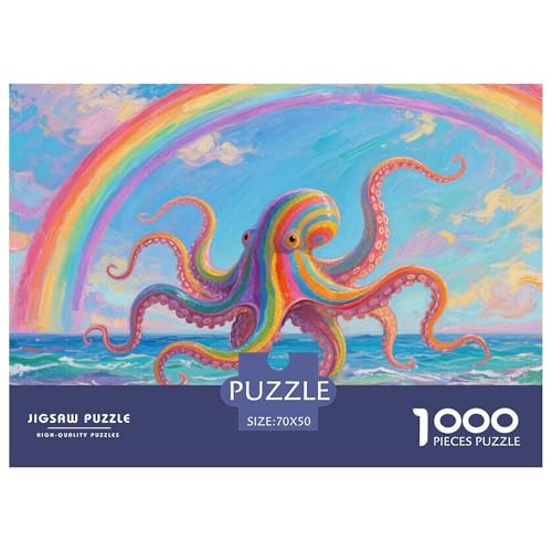 Octopus Puzzles 1000 Teile Schwer Puzzle Spielzeug Pädagogisches Spiel Impossible Herausforderung Spielzeug Für Erwachsene Und Kinder Ab 14 Jahren 70x50cm/1000pcs von CRKATXU