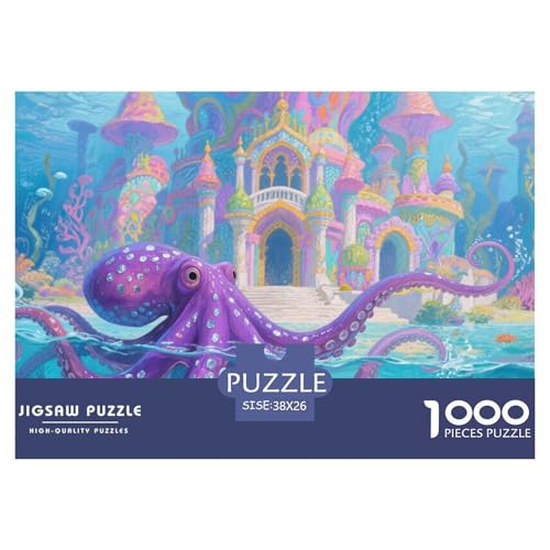 Octopus Puzzles 1000-teilige Schwer Puzzle Spielzeug Lernspiel Impossible Herausforderungsspielzeug Für Erwachsene Kinder 38x26cm/1000pcs von CRKATXU