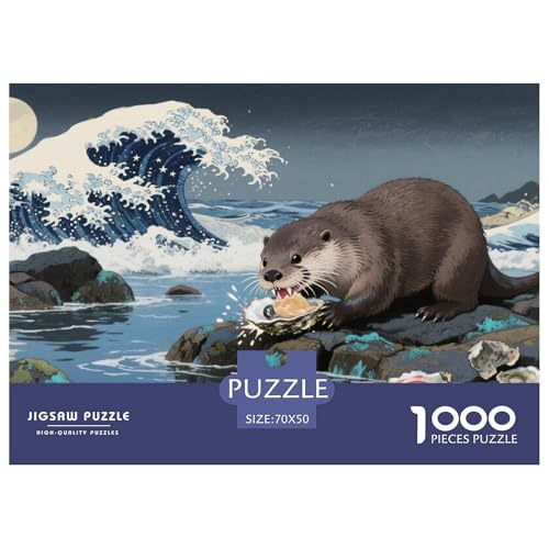 Otter Puzzle 1000 Teile Schwer Puzzle Spielzeug Pädagogisches Spiel Impossible Herausforderung Spielzeug Für Erwachsene Kinder 70x50cm/1000pcs Otter Puzzle 1000 Teile Schwer Puzzle Spielzeug Pädagogisches Spiel Impossible Herausforderung Spielzeug Für Erwachsene Kinder 70x50cm/1000pcs von CRKATXU