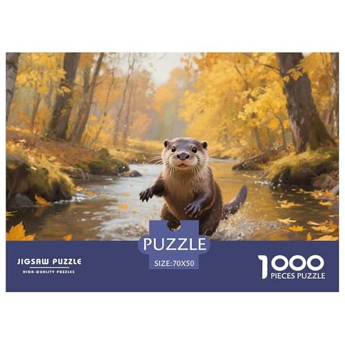 Otter Puzzles 1000 Teile Schwer Puzzle Spielzeug Lernspiel Impossible Herausforderungsspielzeug Für Erwachsene Und Kinder Ab 14 Jahren 70x50cm/1000pcs von CRKATXU