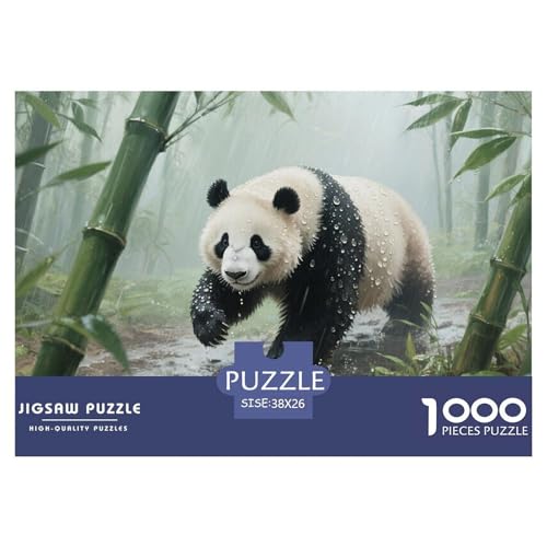 Panda Puzzle 1000 Teile Schwer Puzzle Spielzeug Lernspiel Impossible Herausforderung Spielzeug Für Erwachsene Und Kinder Ab 12 Jahren 38x26cm/1000pcs von CRKATXU
