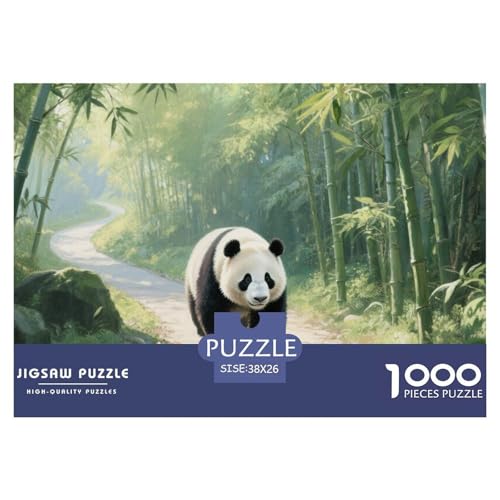 Panda Puzzle 1000 Teile Schwer Puzzle Spielzeug Lernspiel Impossible Herausforderung Spielzeug Für Erwachsene Und Kinder Ab 14 Jahren 38x26cm/1000pcs von CRKATXU