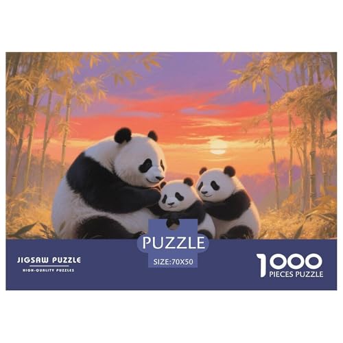 Panda Puzzle 1000 Teile Schwer Puzzle Spielzeug Lernspiel Impossible Herausforderung Spielzeug Für Erwachsene Und Kinder Ab 14 Jahren 70x50cm/1000pcs von CRKATXU