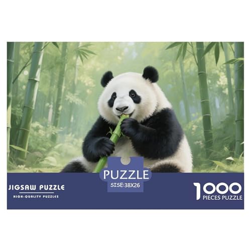 Panda Puzzles 1000 Teile Schwer Puzzle Spielzeug Lernspiel Impossible Herausforderungsspielzeug Für Erwachsene Und Kinder Ab 14 Jahren 38x26cm/1000pcs von CRKATXU