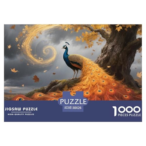 Pavo Real Puzzle 1000-teilige Schwer Puzzle Spielzeug Lernspiel Impossible Herausforderung Spielzeug Für Erwachsene Und Kinder Ab 14 Jahren 38x26cm/1000pcs von CRKATXU