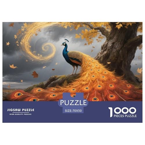 Pavo Real Puzzle 1000-teilige Schwer Puzzle Spielzeug Lernspiel Impossible Herausforderung Spielzeug Für Erwachsene Und Kinder in Bewährter 70x50cm/1000pcs von CRKATXU