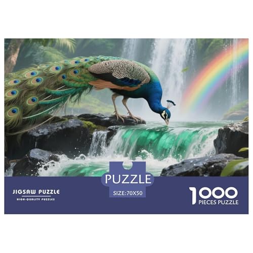 Pavo Real Puzzle 1000-teilige Schwer Puzzle Spielzeug Lernspiel Impossible Herausforderungsspielzeug Für Erwachsene Und Kinder Ab 14 Jahren 70x50cm/1000pcs von CRKATXU