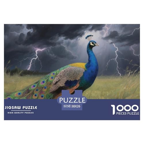 Pavo Real Puzzles 1000 Teile Schwer Puzzle Spielzeug Lernspiel Impossible Herausforderung Spielzeug Für Erwachsene Und Kinder in Bewährter 38x26cm/1000pcs von CRKATXU