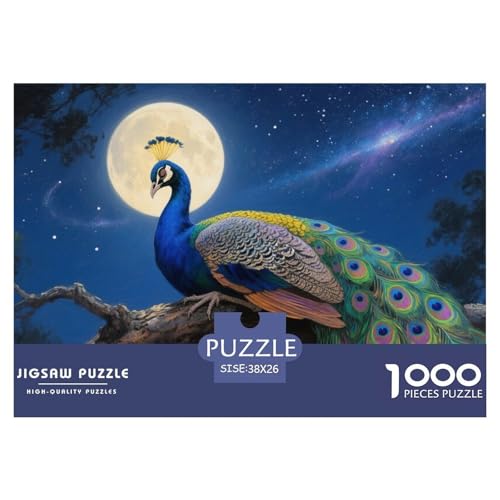 Pavo Real Puzzles 1000 Teile Schwer Puzzle Spielzeug Lernspiel Impossible Herausforderungsspielzeug Für Erwachsene Und Kinder Ab 14 Jahren 38x26cm/1000pcs von CRKATXU