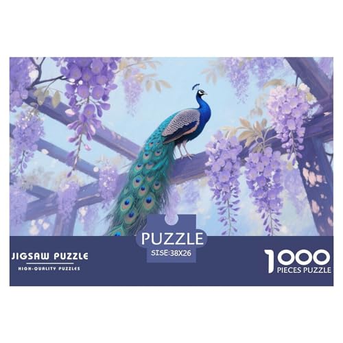 Pavo Real Puzzles 1000 Teile Schwer Puzzle Spielzeug Pädagogisches Spiel Impossible Herausforderungsspielzeug Für Erwachsene Und Kinder Ab 14 Jahren 38x26cm/1000pcs von CRKATXU