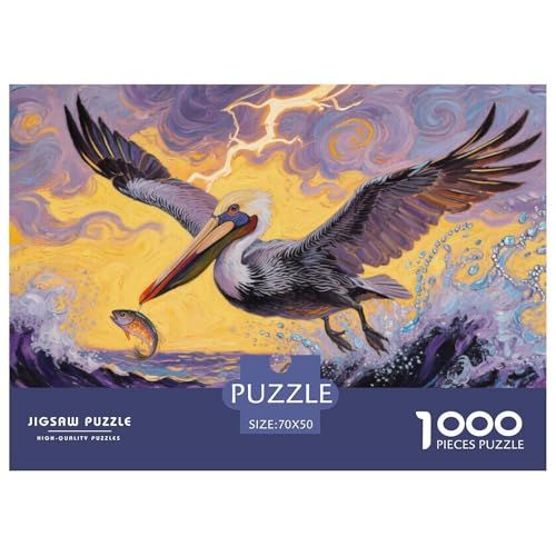 Pelikan Puzzle 1000 Teile Schwer Puzzle Spielzeug Pädagogisches Spiel Impossible Herausforderung Spielzeug Für Erwachsene Und Kinder in Bewährter 70x50cm/1000pcs von CRKATXU