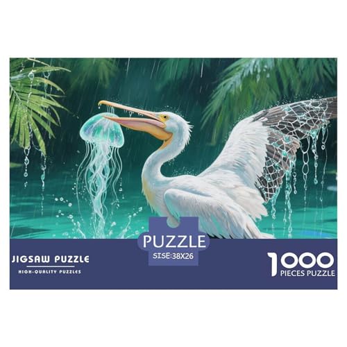 Pelikan Puzzle 1000-teilige Schwer Puzzle Spielzeug Lernspiel Impossible Herausforderung Spielzeug Für Erwachsene Kinder 38x26cm/1000pcs von CRKATXU