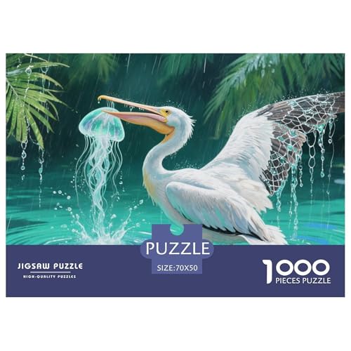 Pelikan Puzzle 1000-teilige Schwer Puzzle Spielzeug Lernspiel Impossible Herausforderung Spielzeug Für Erwachsene Und Kinder Ab 12 Jahren 70x50cm/1000pcs von CRKATXU