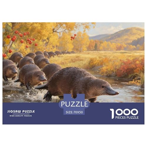Platypus Puzzles 1000 Teile Schwer Puzzle Spielzeug Lernspiel Impossible Herausforderungsspielzeug Für Erwachsene Kinder 70x50cm/1000pcs von CRKATXU