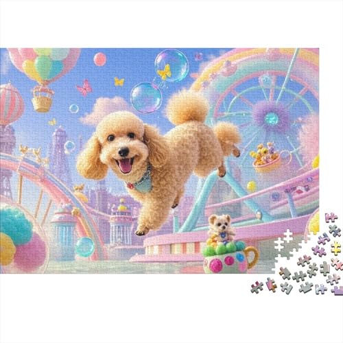 Poodle Puzzle 1000-teilige Schwer Puzzle Spielzeug Lernspiel Impossible Curly Fur Almond Eyes Black Button Nose Warm-Toned Cozy Scene Cute Style Natural Head Tilt Gaze and Tail-Wagging Interaction He Poodle Puzzle 1000-teilige Schwer Puzzle Spielzeug Lernspiel Impossible Curly Fur Almond Eyes Black Button Nose Warm-Toned Cozy Scene Cute Style Natural Head Tilt Gaze and Tail-Wagging Interaction He von CRKATXU