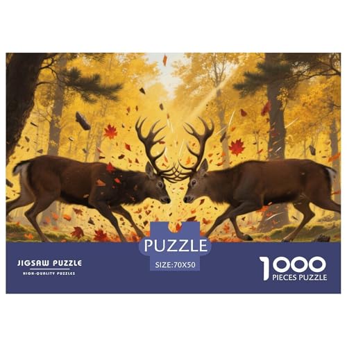 Rentiere Puzzles 1000-teilige Schwer Puzzle Spielzeug Lernspiel Impossible Herausforderungsspielzeug Für Erwachsene Und Kinder in Bewährter 70x50cm/1000pcs Rentiere Puzzles 1000-teilige Schwer Puzzle Spielzeug Lernspiel Impossible Herausforderungsspielzeug Für Erwachsene Und Kinder in Bewährter 70x50cm/1000pcs von CRKATXU