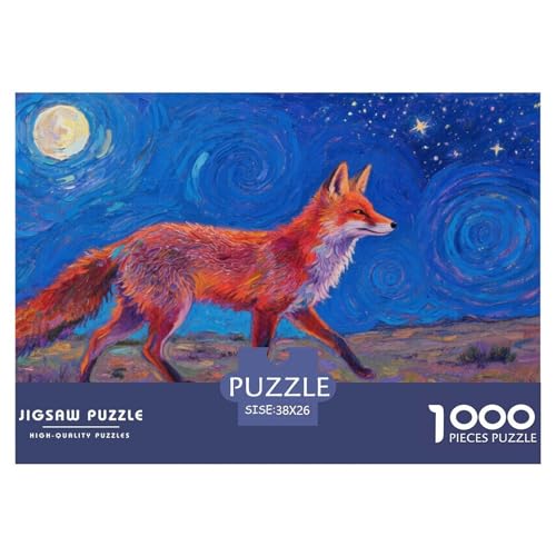 Roter Fuchs Puzzle 1000 Teile Schwer Puzzle Spielzeug Lernspiel Impossible Herausforderung Spielzeug Für Erwachsene Und Kinder Ab 14 Jahren 38x26cm/1000pcs von CRKATXU