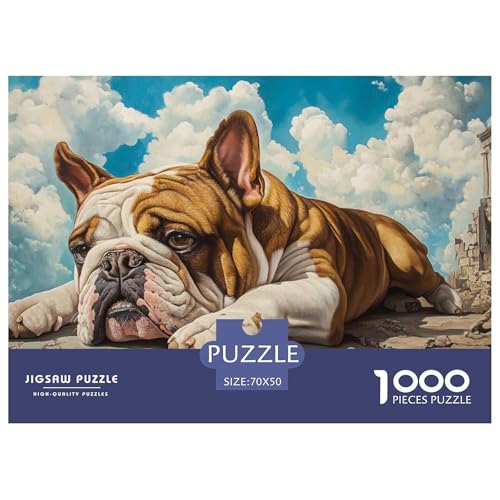 Schar Pei Puzzle 1000-teilige Schwer Puzzle Spielzeug Pädagogisches Spiel Impossible Herausforderung Spielzeug Für Erwachsene Und Kinder Ab 14 Jahren 70x50cm/1000pcs von CRKATXU
