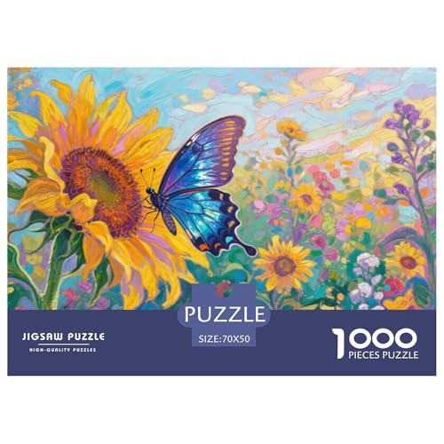 Schmetterling Puzzle 1000 Teile Schwer Puzzle Spielzeug Lernspiel Impossible Herausforderungsspielzeug Für Erwachsene Kinder 70x50cm/1000pcs von CRKATXU