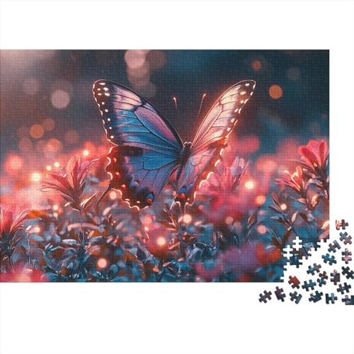Schmetterling Puzzle 1000-teilige Schwer Puzzle Spielzeug Lernspiel Impossible Herausforderungsspielzeug Für Erwachsene Und Kinder Ab 14 Jahren 1000pcs (75x50cm) von CRKATXU