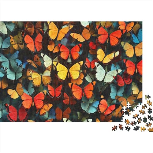 Schmetterling Puzzle 1000-teilige Schwer Puzzle Spielzeug Lernspiel Impossible Herausforderungsspielzeug Für Erwachsene Und Kinder in Bewährter 1000pcs (75x50cm) von CRKATXU