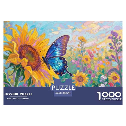 Schmetterling Puzzle 1000-teilige Schwer Puzzle Spielzeug Pädagogisches Spiel Impossible Herausforderungsspielzeug Für Erwachsene Kinder 38x26cm/1000pcs von CRKATXU