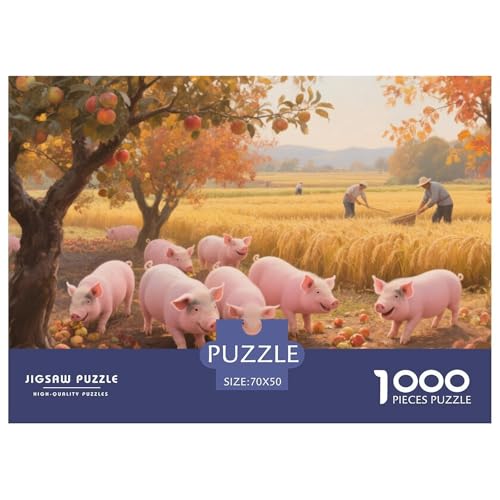 Schwein Puzzle 1000-teilige Schwer Puzzle Spielzeug Lernspiel Impossible Herausforderungsspielzeug Für Erwachsene Und Kinder Ab 14 Jahren 70x50cm/1000pcs Schwein Puzzle 1000-teilige Schwer Puzzle Spielzeug Lernspiel Impossible Herausforderungsspielzeug Für Erwachsene Und Kinder Ab 14 Jahren 70x50cm/1000pcs von CRKATXU