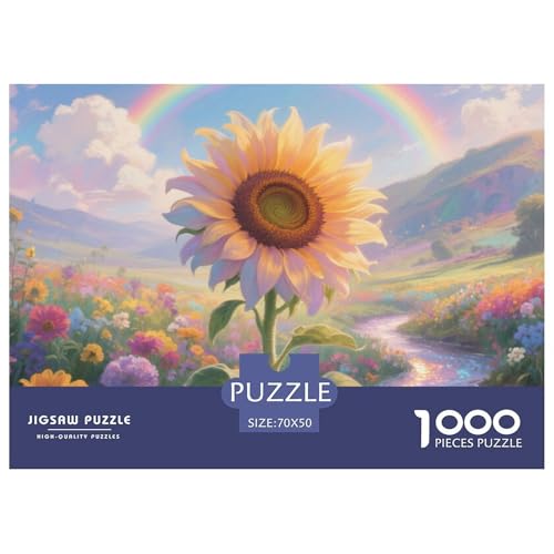 Sonnenblumen Puzzles 1000 Teile Schwer Puzzle Spielzeug Pädagogisches Spiel Impossible Herausforderungsspielzeug Für Erwachsene Und Kinder in Bewährter 70x50cm/1000pcs von CRKATXU