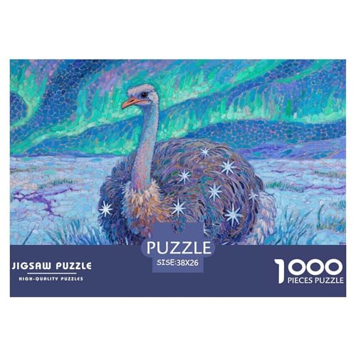 Strauß Puzzle 1000-teilige Schwer Puzzle Spielzeug Pädagogisches Spiel Impossible Herausforderungsspielzeug Für Erwachsene Und Kinder Ab 14 Jahren 38x26cm/1000pcs von CRKATXU