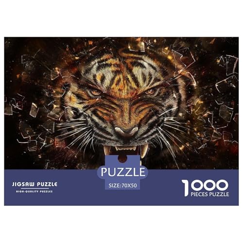 Tiger Puzzle 1000-teilige Schwer Puzzle Spielzeug Lernspiel Impossible Herausforderungsspielzeug Für Erwachsene Und Kinder Ab 12 Jahren 70x50cm/1000pcs Tiger Puzzle 1000-teilige Schwer Puzzle Spielzeug Lernspiel Impossible Herausforderungsspielzeug Für Erwachsene Und Kinder Ab 12 Jahren 70x50cm/1000pcs von CRKATXU