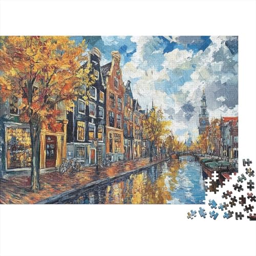 Venedig Wasserstadt Puzzle 1000-teilige Schwer Puzzle Spielzeug Pädagogisches Spiel Impossible Herausforderungsspielzeug Für Erwachsene Und Kinder Ab 14 Jahren 1000pcs (75x50cm) von CRKATXU