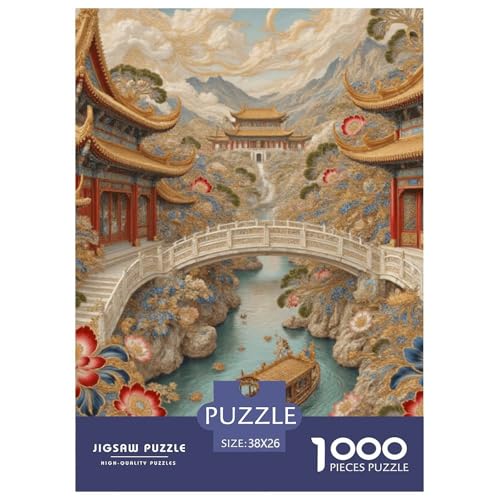 Vergoldete Puzzle Puzzle für Erwachsene Kinder. 1000 Teile Chinoiserie-Unmögliches Herausforderungsspielpädagogisches Spiel Home Decor für Erwachsene & Kinder ab 14 Jahren 38x26cm/1000pcs Vergoldete Puzzle Puzzle für Erwachsene Kinder. 1000 Teile Chinoiserie-Unmögliches Herausforderungsspielpädagogisches Spiel Home Decor für Erwachsene & Kinder ab 14 Jahren 38x26cm/1000pcs von CRKATXU
