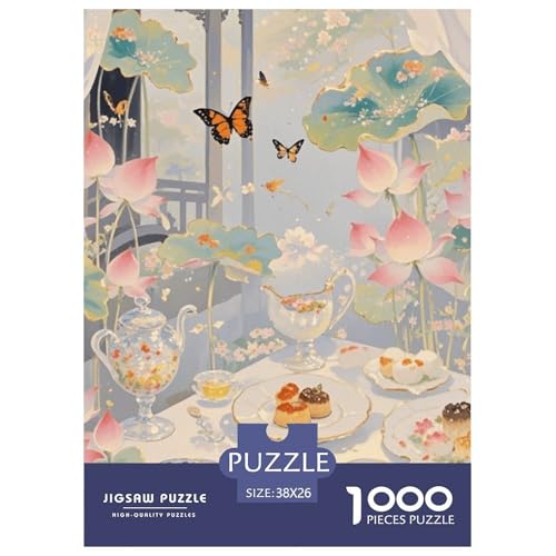 Vergoldete Puzzle Puzzle für Erwachsene Kinder. 1000-teiliges Chinoiserie-Unmögliches Herausforderungsspielpädagogisches Spiel Home Decor für pädagogische Spielgeschenke 38x26cm/1000pcs von CRKATXU