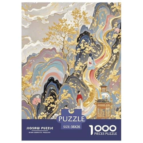 Vergoldetes Puzzle Puzzle für Erwachsene Kinder. 1000 Teile Chinoiserie-Unmögliches Herausforderungsspielpädagogisches Spiel Home Decor für Erwachsene & Kinder ab 14 Jahren 38x26cm/1000pcs Vergoldetes Puzzle Puzzle für Erwachsene Kinder. 1000 Teile Chinoiserie-Unmögliches Herausforderungsspielpädagogisches Spiel Home Decor für Erwachsene & Kinder ab 14 Jahren 38x26cm/1000pcs von CRKATXU