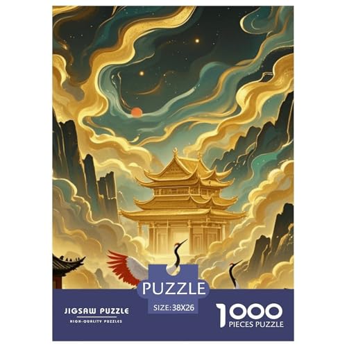 Vergoldetes Puzzle Puzzle für Erwachsene Kinder. 1000 Teile Chinoiserie-Wundersames Herausforderungsspielpädagogisches Spiel Home Decor für Erwachsene & Kinder ab 14 Jahren 38x26cm/1000pcs Vergoldetes Puzzle Puzzle für Erwachsene Kinder. 1000 Teile Chinoiserie-Wundersames Herausforderungsspielpädagogisches Spiel Home Decor für Erwachsene & Kinder ab 14 Jahren 38x26cm/1000pcs von CRKATXU