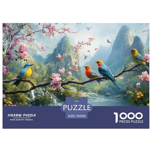 Vogel Puzzles 1000 Teile Schwer Puzzle Spielzeug Lernspiel Impossible Herausforderungsspielzeug Für Erwachsene Und Kinder Ab 14 Jahren 70x50cm/1000pcs von CRKATXU