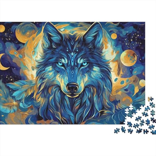 Wolf Puzzle 1000 Teile Schwer Puzzle Spielzeug Lernspiel Impossible Wildlife Herausforderung Spielzeug Für Erwachsene Und Kinder in Bewährter 1000pcs (75x50cm) von CRKATXU