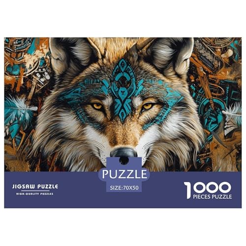 Wolf Puzzle 1000-teilige Schwer Puzzle Spielzeug Pädagogisches Spiel Impossible Herausforderungsspielzeug Für Erwachsene Kinder 70x50cm/1000pcs Wolf Puzzle 1000-teilige Schwer Puzzle Spielzeug Pädagogisches Spiel Impossible Herausforderungsspielzeug Für Erwachsene Kinder 70x50cm/1000pcs von CRKATXU